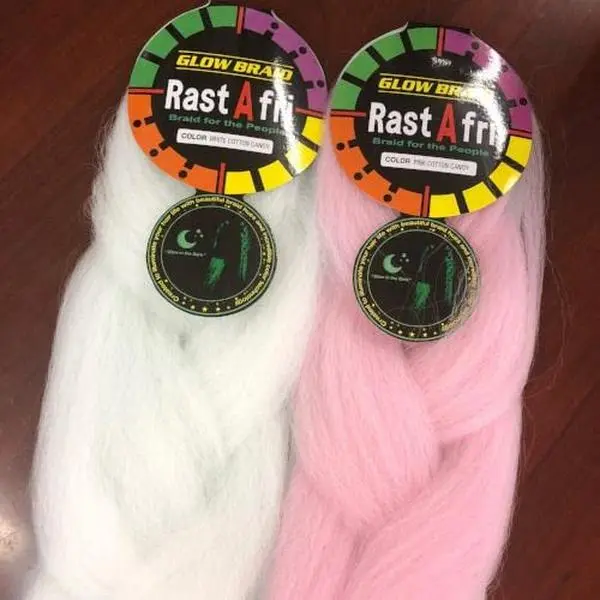 Rastafri Glow In The Dark Braiding Hair Glow Braid