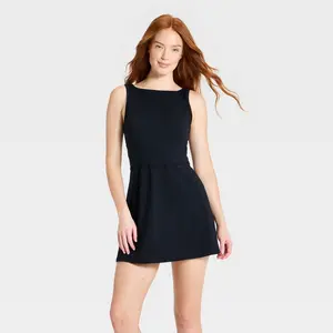 Women's Knit High Neck Active Dress - All In Motion Black L