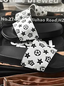 Men's Fashion Soft Sole Comfortable Non-Slip PU Face Sandals, Outdoor Casual Beach Slippers, All Season Home Shoes