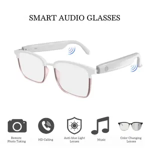 smart glasses, blue light protection, light color changing, multi-function for listening to music and talking, colorful design board, ideal gift for men and women Multifunctional Audio Sunglasses Digital Wearable Electronic Gadgets