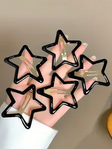 5pcs Star Hair Clips Set, Super Cute Clips, Cute Five-Pointed Stars Design, Versatile Side & Front Hair Accessories, Perfect for Daily Use