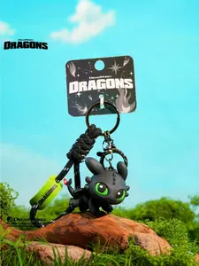 Authentic How to Train Your Dragon Toothless Trendy Cute Keychain - Cute Pet Plush Doll Backpack Keyring