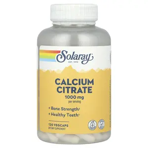 Solaray Calcium Citrate, 120 VegCaps (250 mg per Capsule)