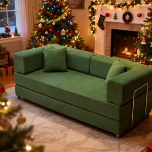 Modular Floor Sofa Bed with Two Cup Holders, 78.8", High-Quality Corduroy Fabric, Free Combination Design, Premium Sponge Padding, Multifunctional for Small Spaces, Living Room Mattress  reclinable