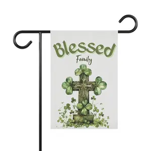 Christian Garden Flag Religious Yard Flag Religious Garden Flag Cross Yard Art, Christian Home Decor