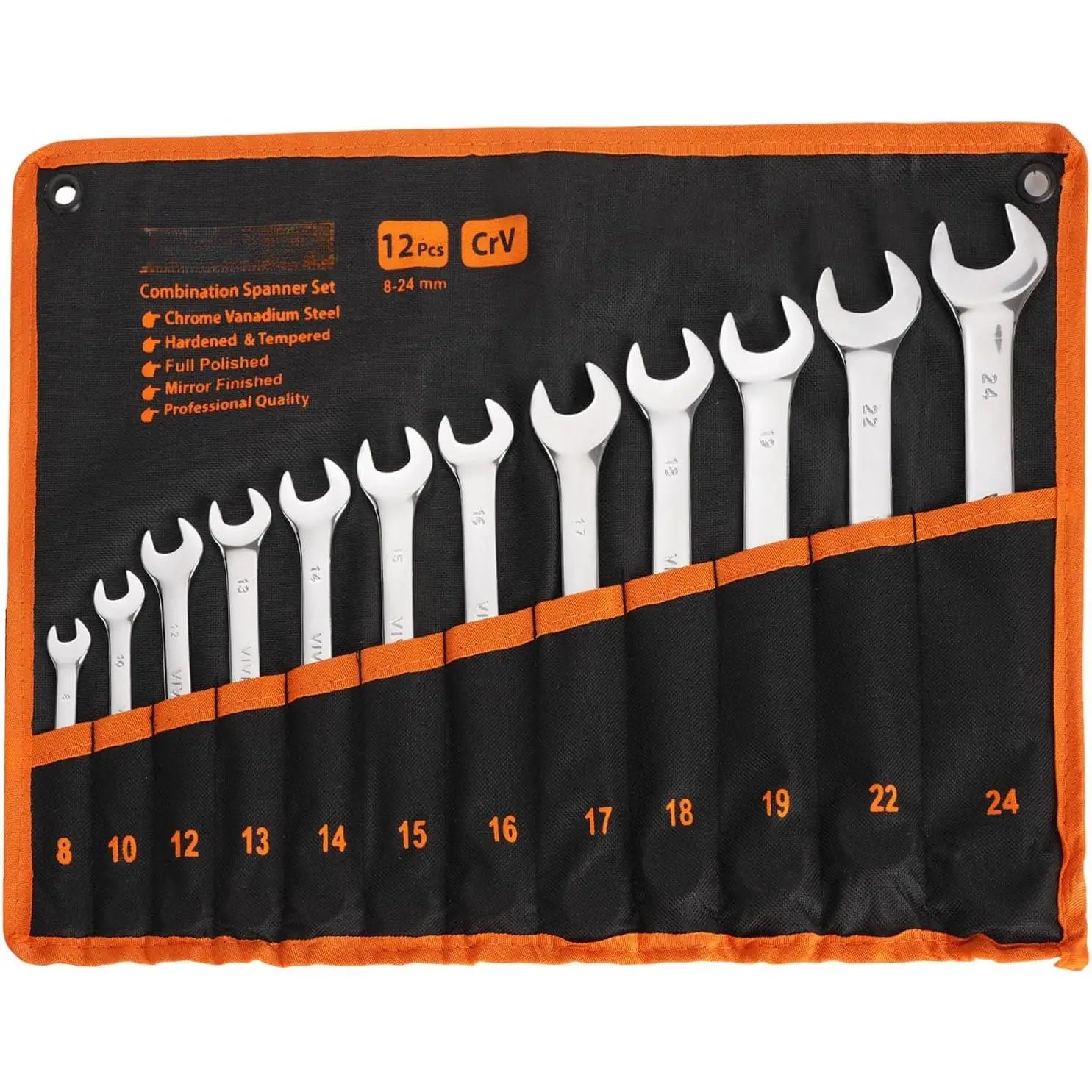 12- Wrench Set, Metric Wrench Set 8mm-24mm, Combination Wrench Sets with Oxford Cloth Storage Bag for , Garage, Automotive Repair and  Use -  India