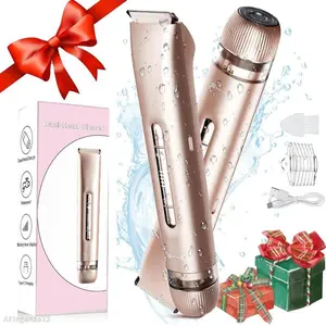 Electric Hair Removal Tool, 1 Box Rechargeable 2 in 1 Body & Facial Hair Removal Dual Head, Waterproof Hair Removal Machine for Armpits and LegsAEleganza22