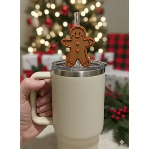 Gingerbread Straw Topper