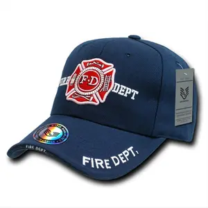212 MAIN 6-Panel Acrylic Embroidered Adjustable Hook-and-Loop Logo Print Rapid Dominance JW-FD Deluxe Law Enforcement Cap - Fire Department