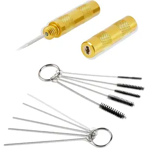 3 Set Airbrush Spray Cleaning Repair Tool Kit Stainless steel Needle Brush Set