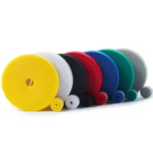 Reusable Multi-Color Velcro Strips, 3m/11.8ft Dual-Sided Adhesive Tape, 0.31 Inch Wide Nylon Cable Organizer