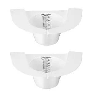 Urine Collection Hat for Toilet, Female Urinal Stool Sample Collection Kit, Toilet Hats to Catch Urine Cups Pee Cup Urine Collector for Women (2 Pack)