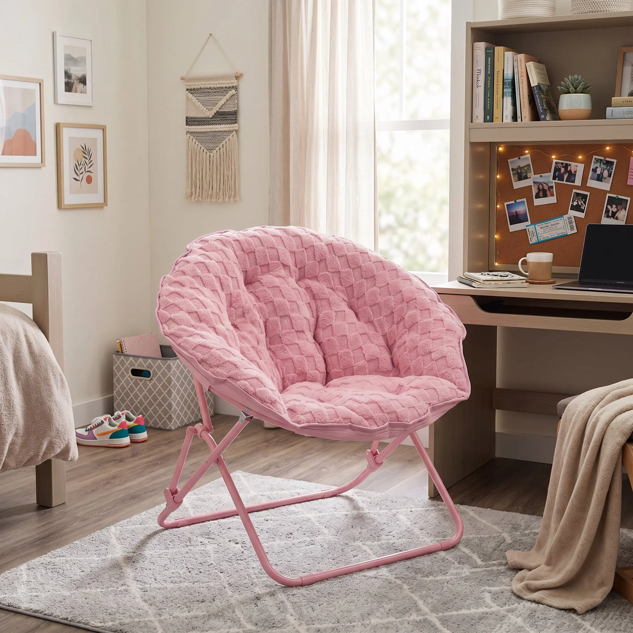 Mainstays Saucer Chair, Pink