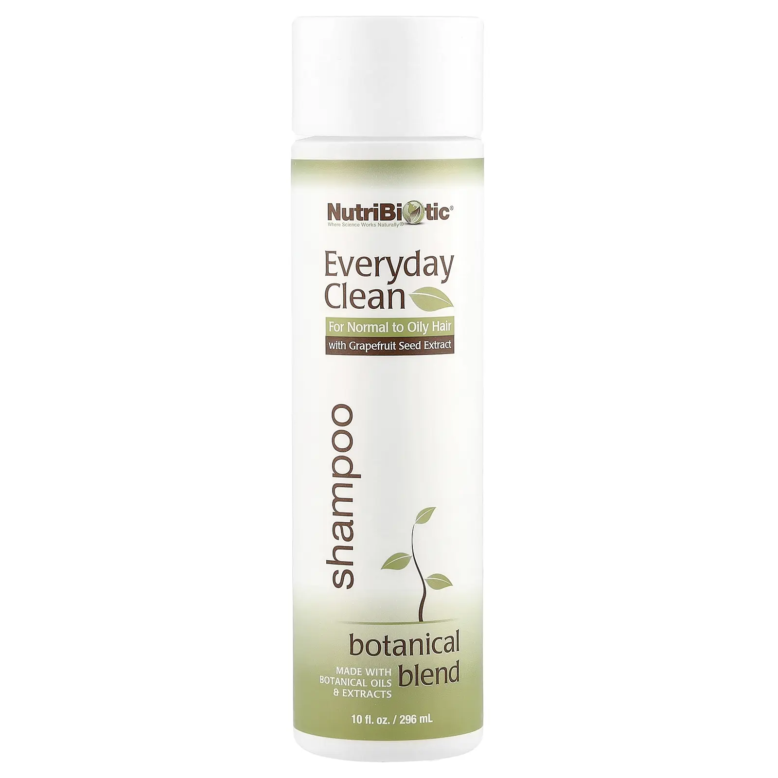 NutriBiotic Everyday Clean Shampoo, Botanical Blend with Grapefruit Seed Extracts, 10 fl oz (296 ml)