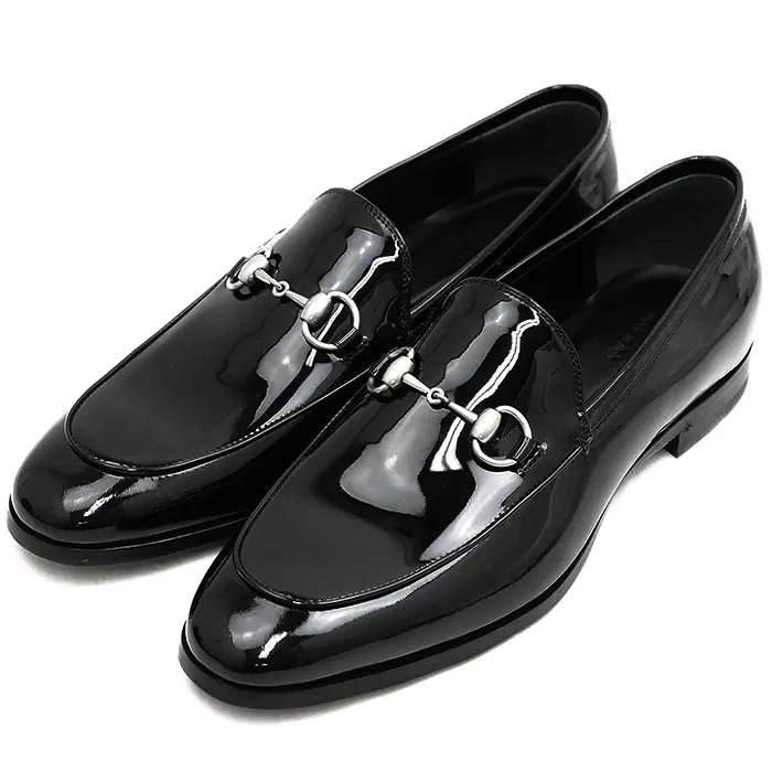 Pre-owned GUCCI Patent Leather Small Leather Goods Loafers
