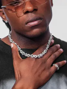 ICED CHICS Infinity 8-shaped Necklace, 8-shaped bracelet, Hip-hop Full Zircon ∞ accessory, street casual style, birthday, party, gift