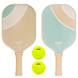 Franklin Sports 2 Player Ploy Paddle with Ball Set - Green/Tan