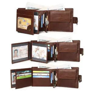 Men's Genuine Leather Wallet - RFID Credit Card Holder, Coin Purse, Men's Wallet