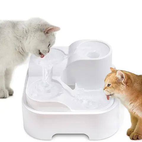 GOYJOY Automatic Cat Water Feeder Kit - 2.8L/95oz, 1.5W Silent Pump, 6-Layer 4-Level Design, LED Light, USB Power, Includes Filters, Freshwater Flow, Emergency Water Storage, Easy Installation (Indoor Cats)