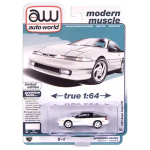 Auto World 1991 Eagle Talon TSi, Bright White, 1:64 Scale, Diecast Model Car