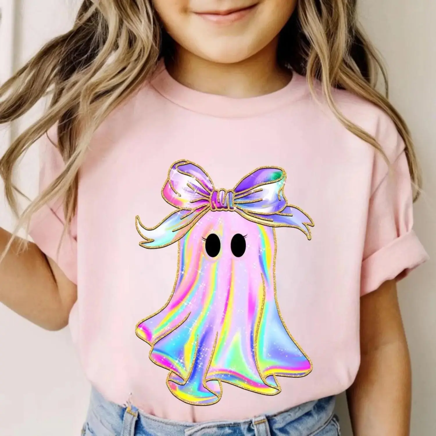 Halloween Girls Ghost Youth Shirt, Cute Toddler Halloween Shirt Boo Girls Shirt Halloween Shirts for Toddler Girls Halloween