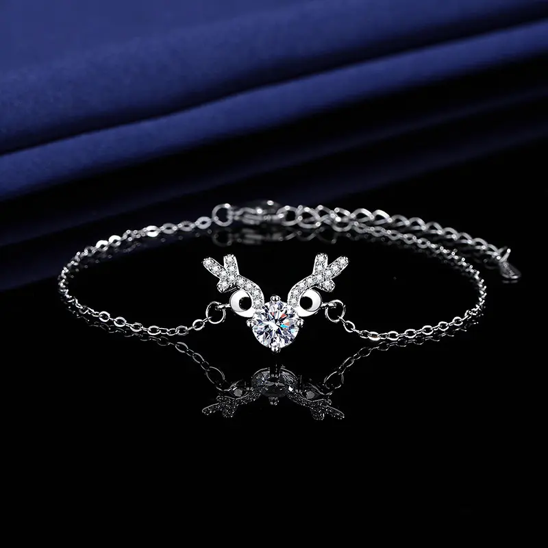 SKU:SL-92 | 1.0CT Moissanite Snake Chain Bracelet: Sleek, Modern, & Hypnotic Glam! Genuine platinum plated