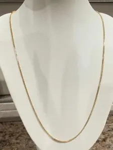 14K Gold 16" Solid Diamond-Cut Franco Chain