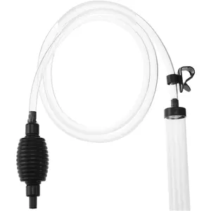 6ft Hand Aquarium Siphon Vacuum Cleaner Pump Water Changer for Fish Tank Cleaning Gravel & Sand