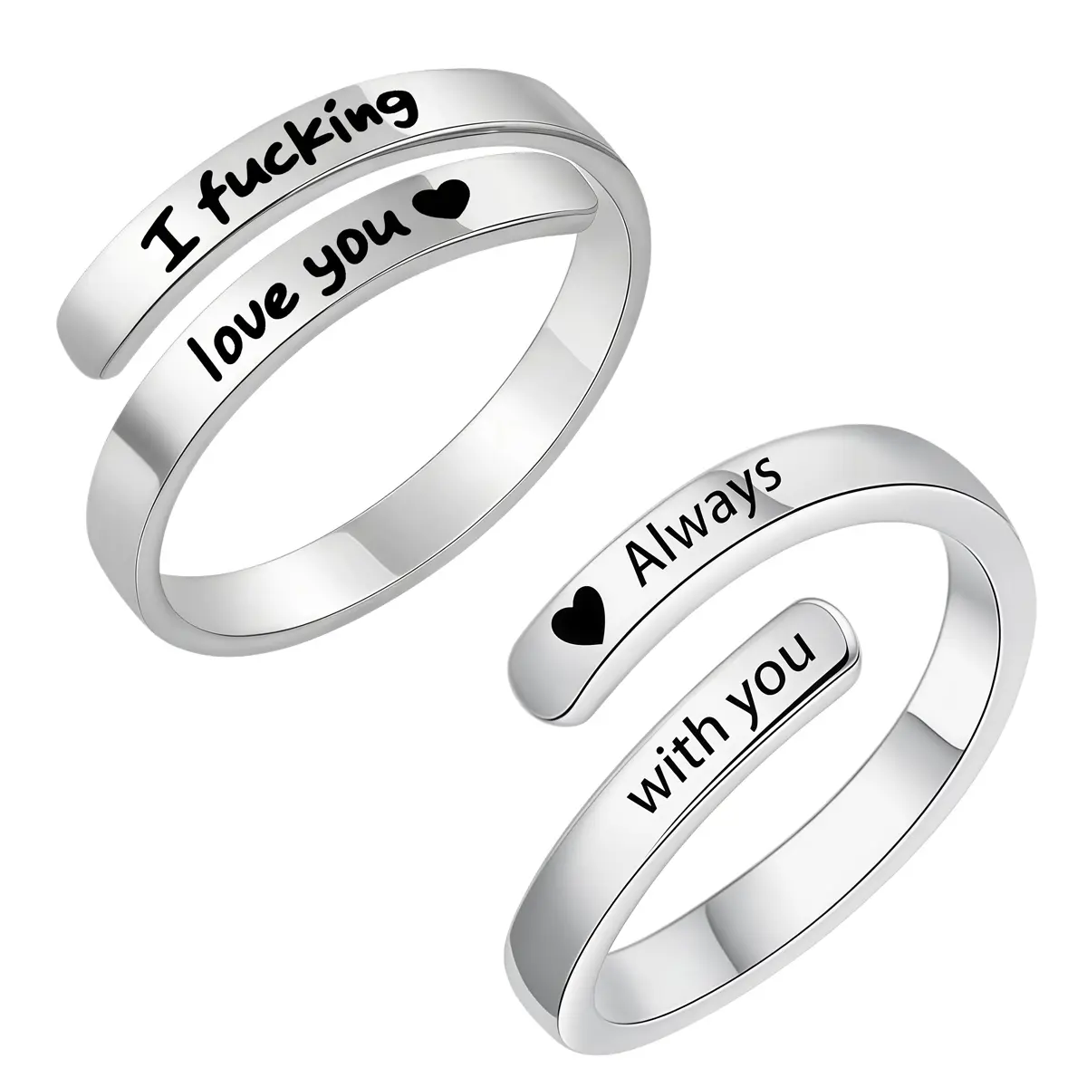 Inspirational Rings for Women Daughter, Christian Blessed Hope Love Encouragement Rings Adjustable Open Tiny Purity Wrap Thumb Cross Ring Jewelry Graduation Cocktail Party
