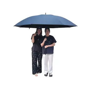 210cm Double-Layer Long-Handle Golf Umbrella, Extra Large, Thickened & Reinforced, Auto Open, Sturdy Windproof, for Hotel Use