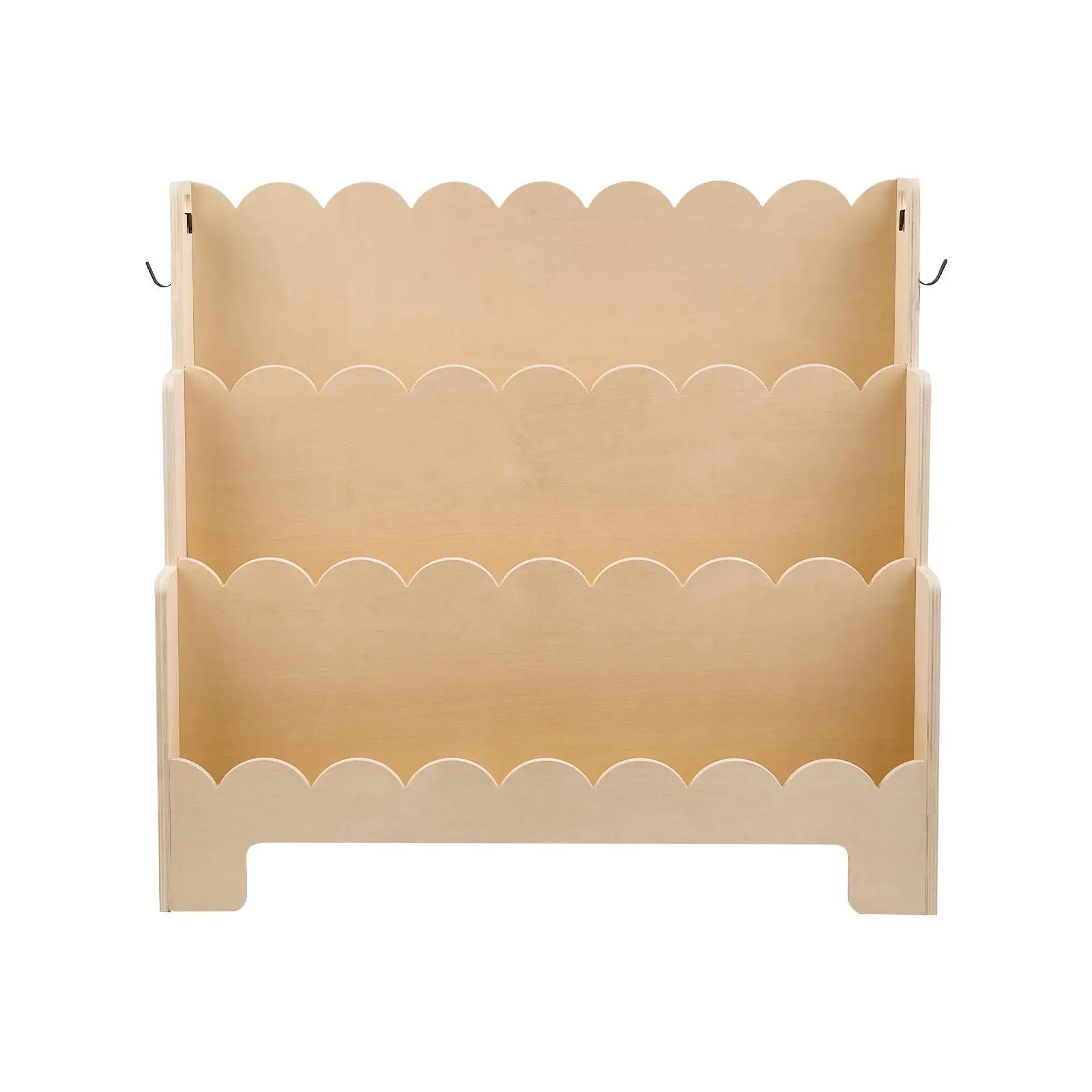 【SummerFinds】VEVOR Montessori Bookshelf, 3-Tier Scalloped Kids Bookshelf, Front Facing Toddler Bookcase, Dual Hooks for Hanging Backpacks, Baby Bookshelf for Kids Room, Living Room, Entryway, Nursury, Preschool
