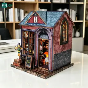 Dark House Model Kit, 3D Puzzle for Bookshelf or Desk Decor, Fun Stress Relief DIY Craft Project for Adults and Teens