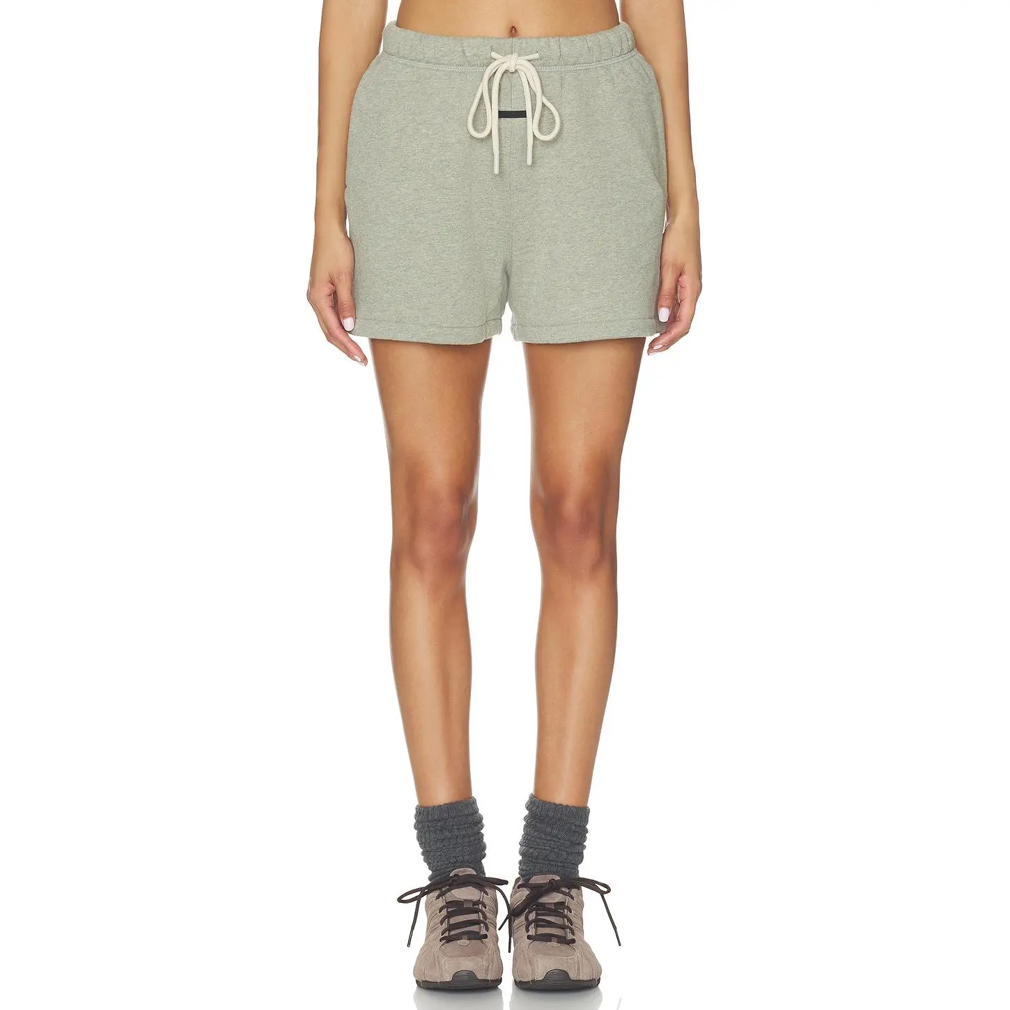 Fear of God ESSENTIALS Classic Fit Short in Washed Seal Heather