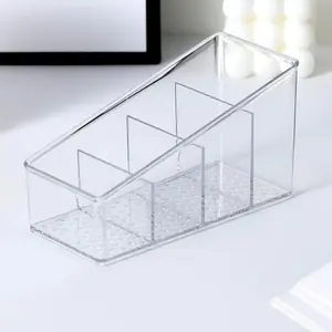 Remote Control Storage Box, Desktop Organizer, Bedside Shelf, Coffee Table Storage, Transparent Acrylic, Multi-Controller Holder