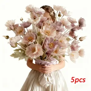 20 Artificial Peony Flowers - a Set in Pink And Purple, a Home Decoration Bouquet That Requires No Maintenance, Perfect for Home Decor, Vase Fillers, Home Decor Accessory, Suitable for Weddings, Parties, Photography Props