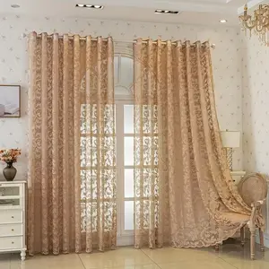 1pc Luxurious Palace Hollow Out Cutout Curtain, High-End Drapes for Living Room Bedroom Study Balcony, Korean Style Decorative Window Covering, Home Decoration Curtain