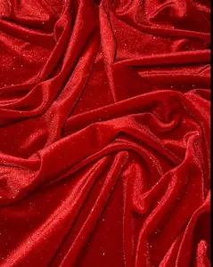Red Shimmery Stretch Velvet Red Shimmery Stretch Velvet