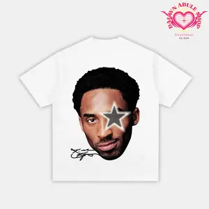 Adult and Youth Kobe Big Face Grey Star Graphic T-Shirt, summer tee, vintage y2k, graphic tees, mens clothing, youth boys clothing, kids clothing, streetwear, gift for fan