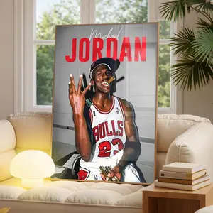 [UNFRAMED] Michael Jordan Basketball Art, Chicago Legend Poster, Inspirational Athlete Wall Decor for Home
