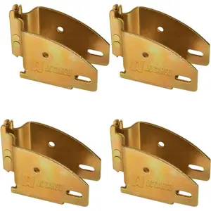 Heavy-Duty E Track Brackets for 2x4 2x6 Wood Beams - Zinc-Coated Steel Load Lock Bar Accessories - Removable Shelf Brackets for Enclosed Trailers - Secure Cargo Organizer - Durable Trailer Storage Solution (4 Pack) sponge cushion