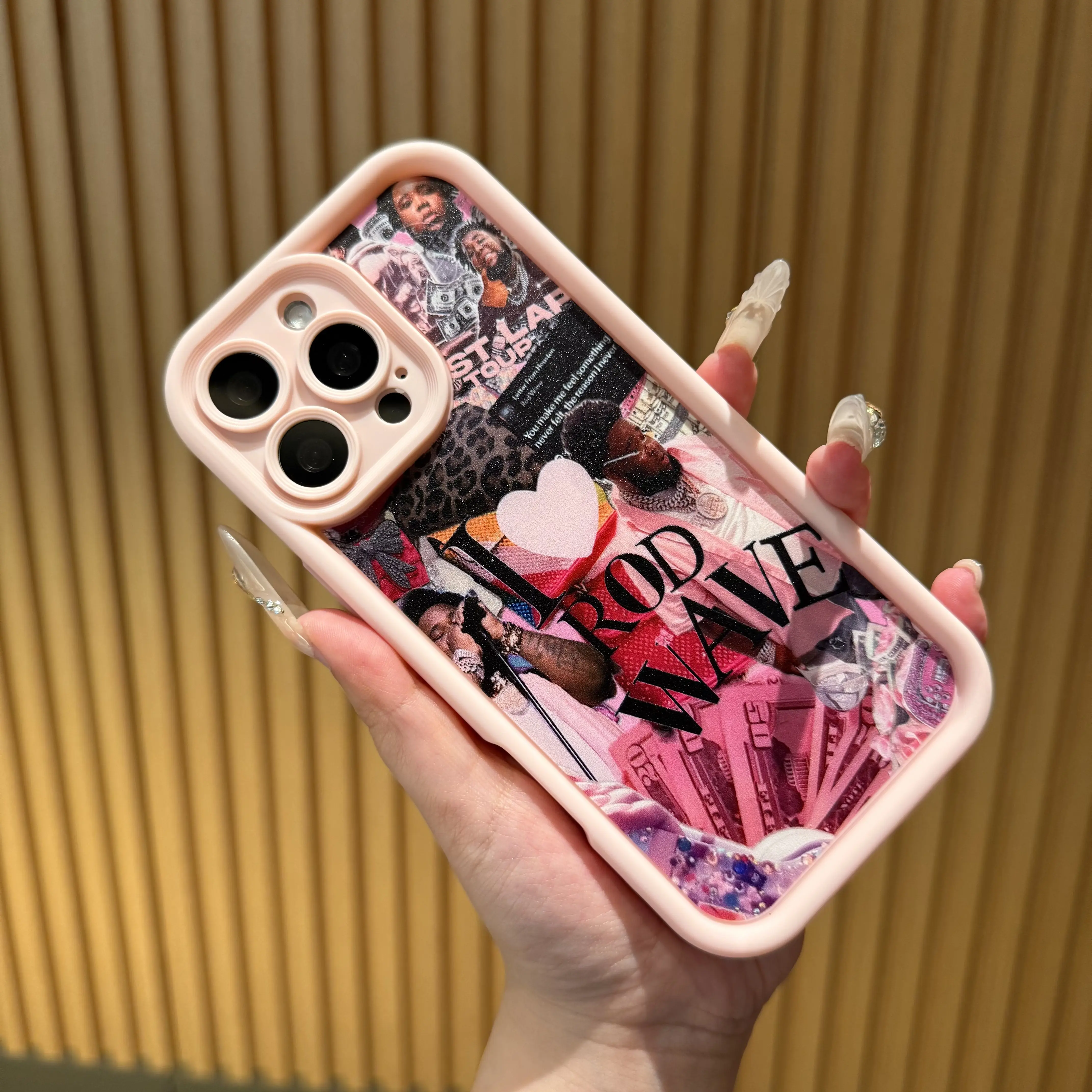 R0d Wave Pink Collage Phone Case|Gift For Fans|Trendy Shockproof Protective Cover For iPhone 17 Pro Max 16 15 14 13 mini 12 mini 11 for Samsung S21 S22 S23 S24 S25 S26 Phone Case Protection Smartphone