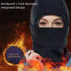 Fashion Windproof Balaclava Hat Cold Proof with Mask Ear Protection Cap Warm Thickned Pullover Hats Winter