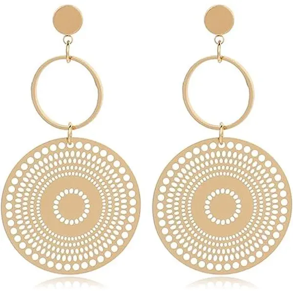 ChicBijoux B Boho Earrings for Women Trendy Gold Dangle Earrings Vintage Bohemian Indian Country Jewelry Gifts Boho Dress Chic Clothing