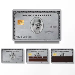Mexico Debit Card Stickers - Silver 4-Pack Credit Card Stickers to Protect and Personalize Bank