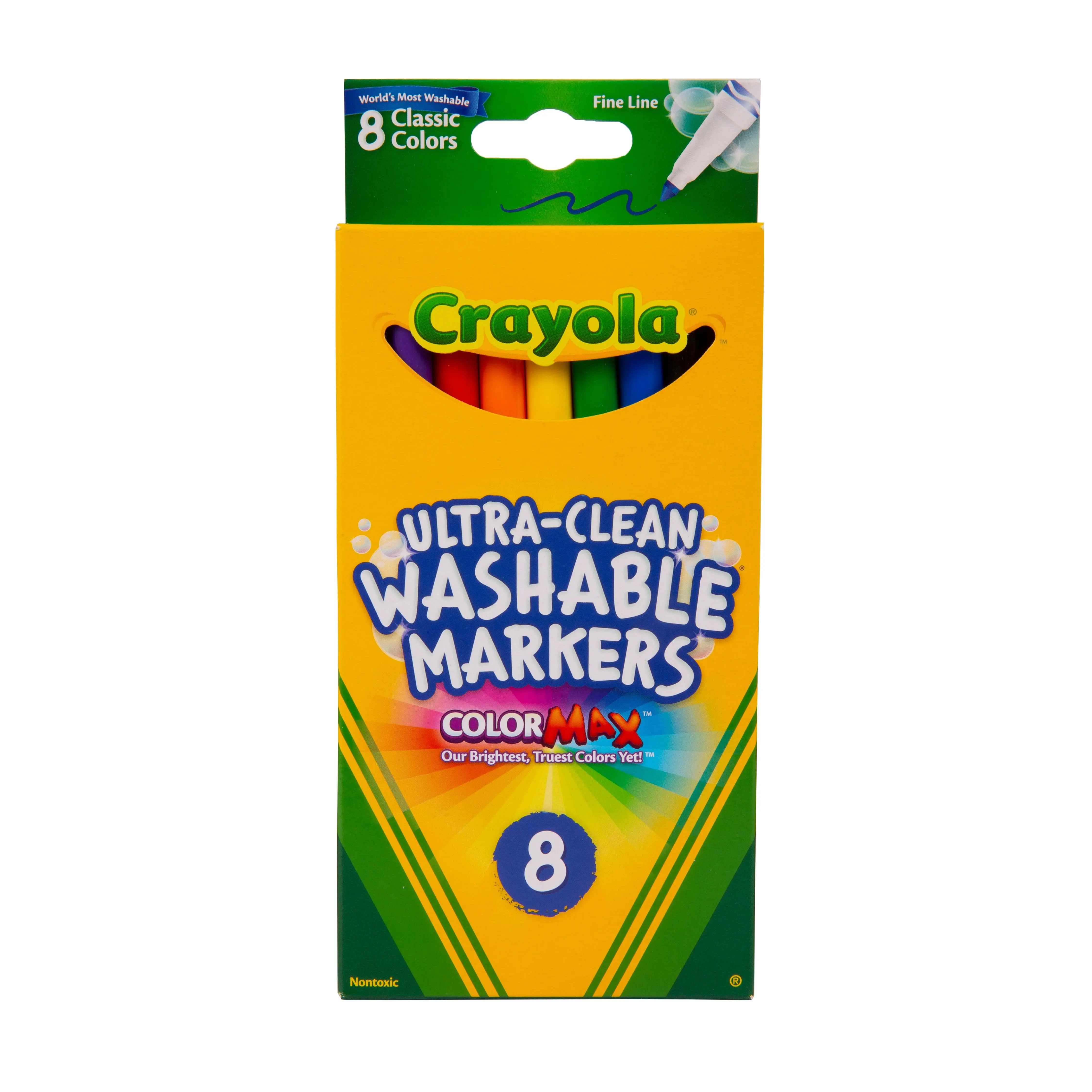 Crayola® 8 Count Washable Markers Bold Colors Fine Tip(D)