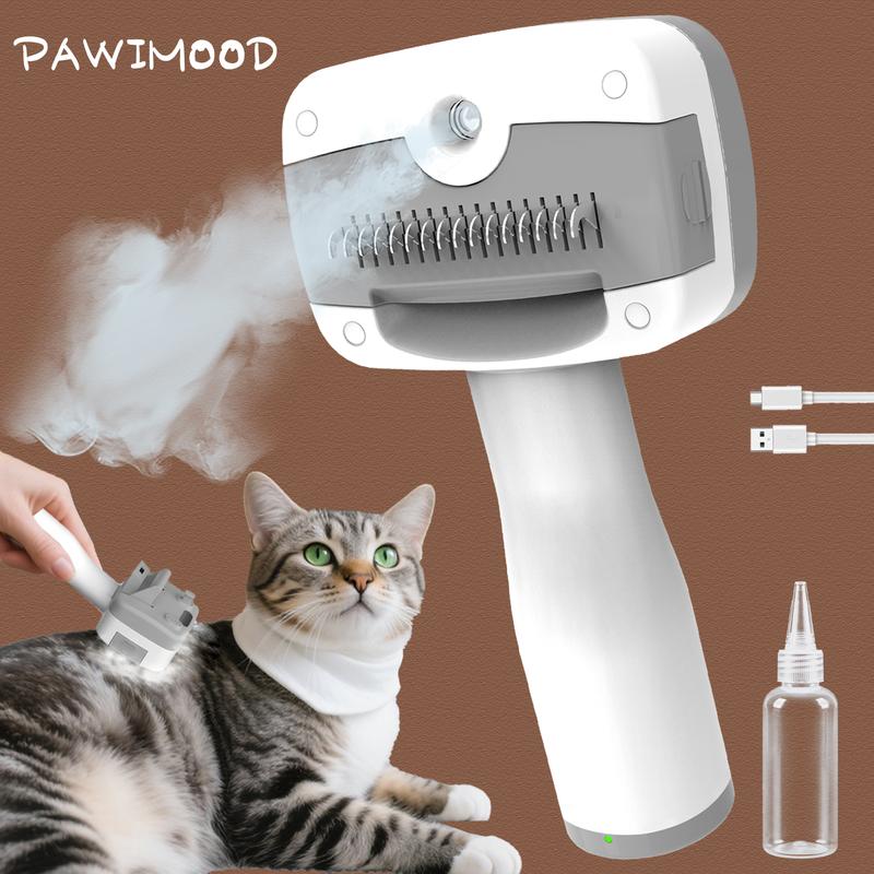 【Auto-Rebound Skin Protection】 Pet Spray Hair Removal Comb, One Button ...