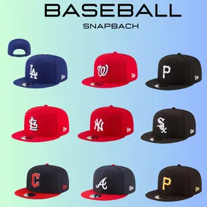 MLB Streetwear Snapback Cap – NY Yankees LA Dodgers Flat Bill Fitted Baseball Hat with Premium Embroidered Logo, Urban Hip Hop Fashion Cap for Men Women TikTok Trending Hat