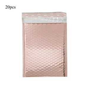 Rose Gold Bubble Mailer, 20pcs/pack Self Seal Bubble Mailer, Shipping Bubble Bag, Mailer Bag for Transportation Protection