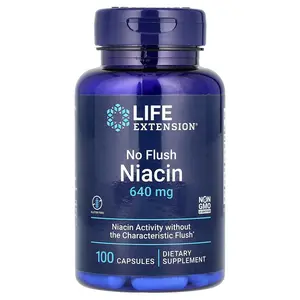Life Extension No Flush Niacin, 100 Capsules