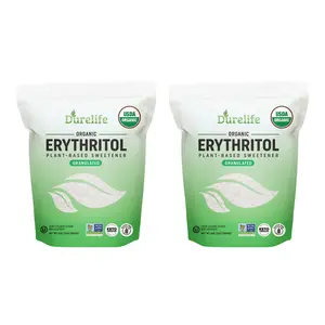 2 PACK Durelife USDA organic erythritol sweetener, non gmo, Keto certified, No After Taste, Kosher, Zero Calorie Plant-Based Sugar Alternative